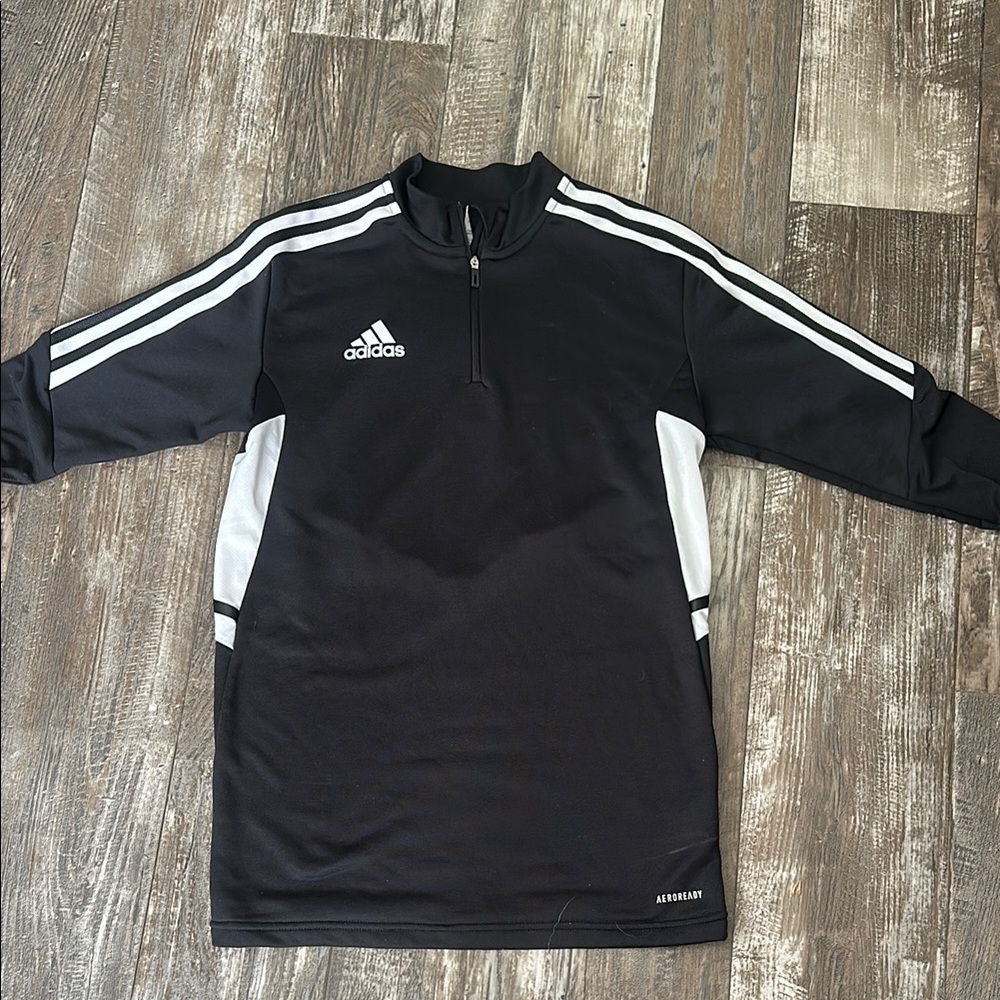 Adidas Black and White Athletic Pullover